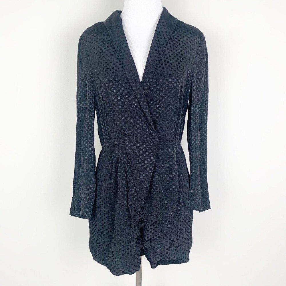 Bardot Womens Romper Black Size 6/S Skyline Playsuit Polka Dot NWT